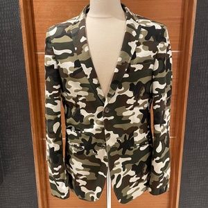 EDGE By WD-NY Camouflage Two Button Notch Lapel Sport Coat